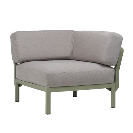 Fauteuil d'extérieur d'angle configurable gris - Maximo elemento