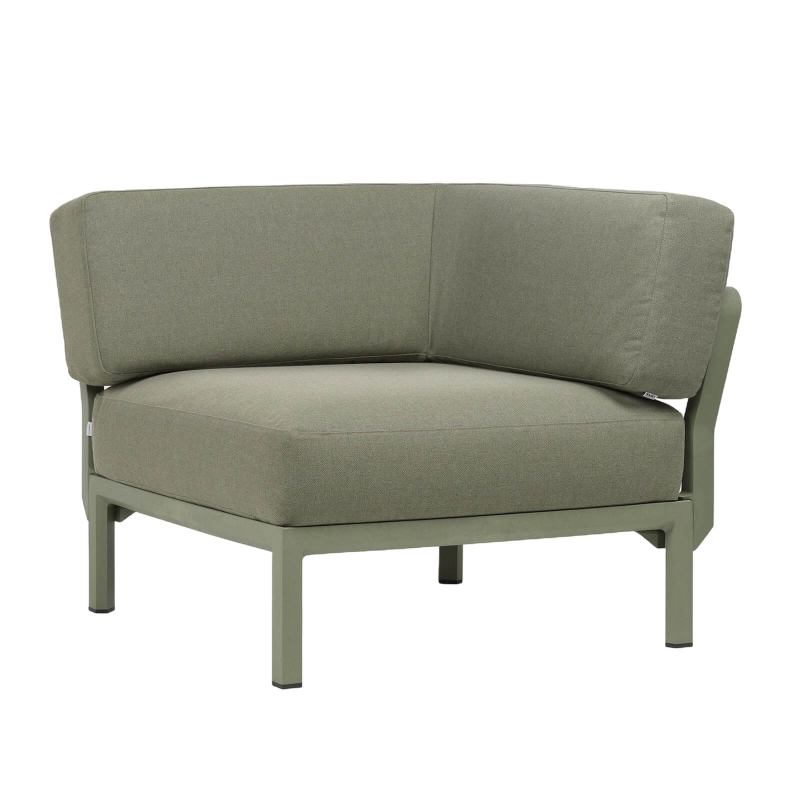 Fauteuil d'extérieur d'angle configurable vert - Maximo elemento