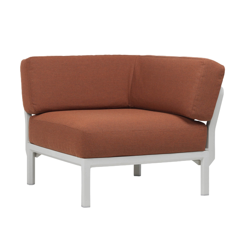 Fauteuil outdoor d'angle configurable rouge - Maximo elemento