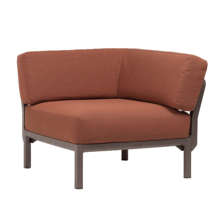 Fauteuil outdoor d'angle configurable rouge - Maximo elemento