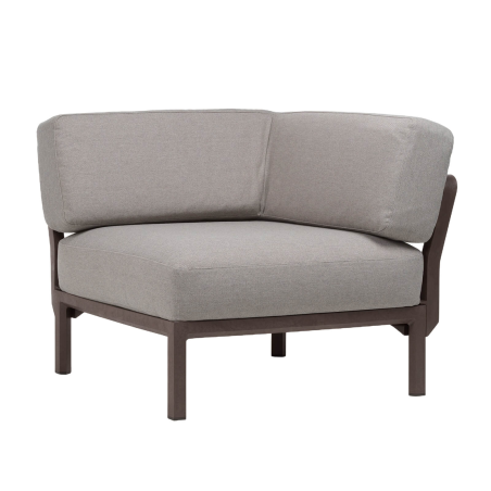 Fauteuil de jardin d'angle configurable gris - Maximo elemento