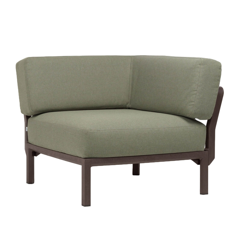 Fauteuil de jardin d'angle configurable vert - Maximo elemento