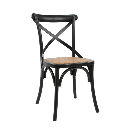 Chaise style bistrot en bois noir - Cabaret