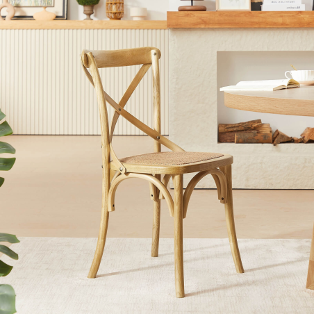 Chaise style bistrot en bois naturel - Cabaret