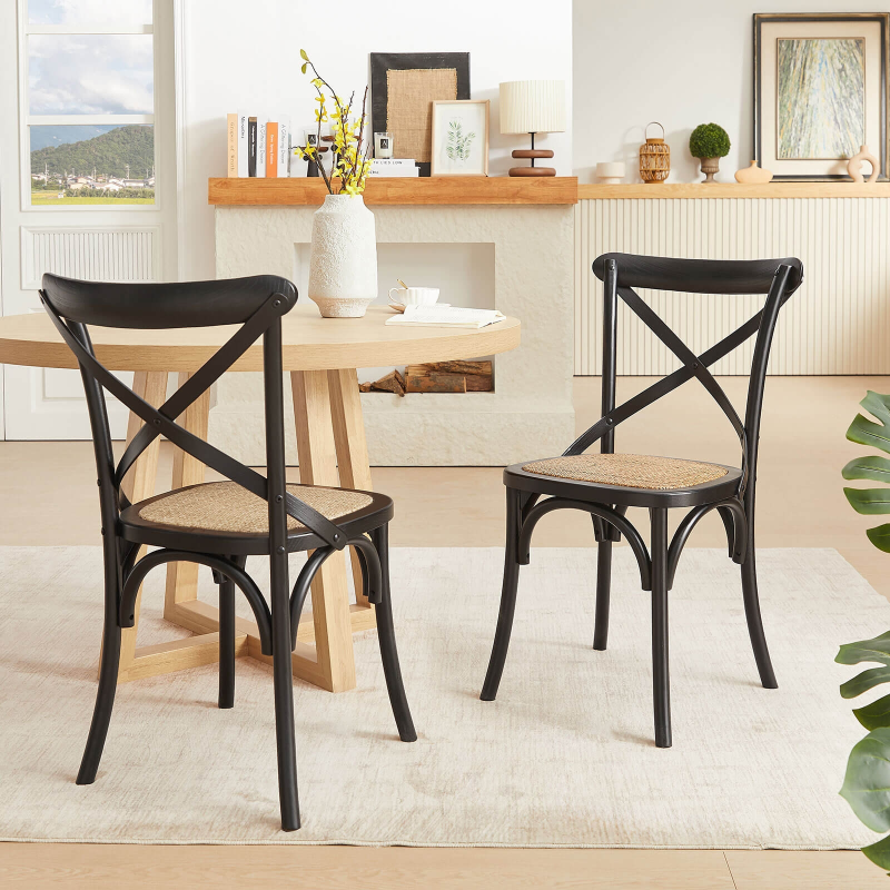 Chaise bistrot en bois noir - Cabaret