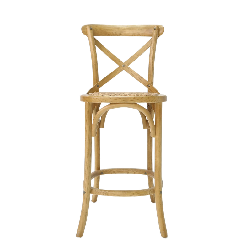 Tabouret snack bistrot en bois naturel - Cabaret