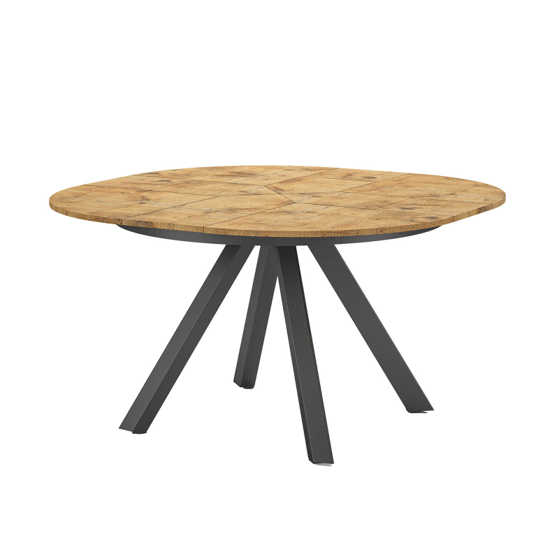 Table ronde italienne extensible avec pieds en métal - Petalo