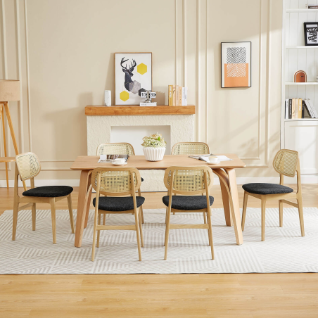 Table moderne rectangulaire en bois - Alicia