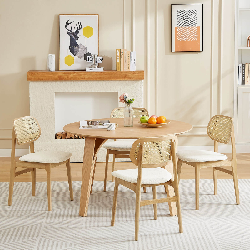 Table design ronde en bois - Romane