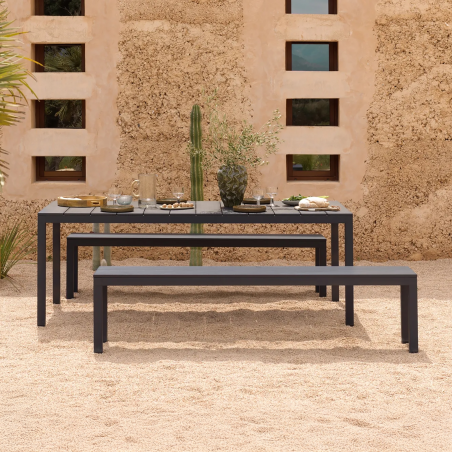 Banc de jardin en aluminium peint fabriqué en Italie - Rio Bench Alu