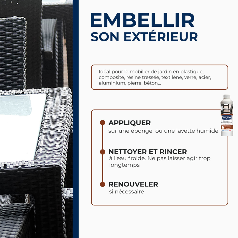 Décrassant multi-supports pour meubles de jardin 500 ml - Starwax®