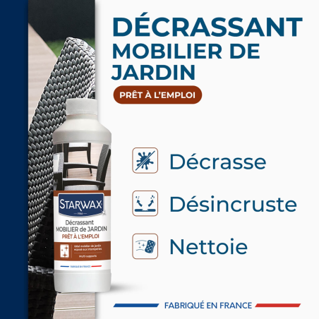 Décrassant multi-supports fabriqué en France pour mobilier de jardin 500 ml - Starwax®