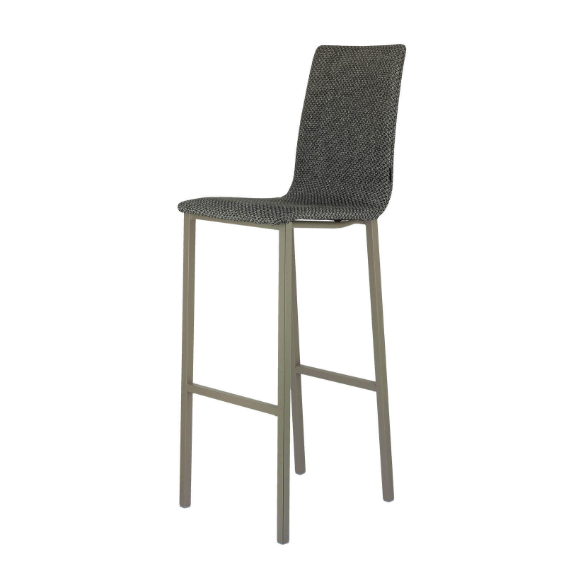 Tabouret de bar dossier haut en tissu - Koko Mobliberica®