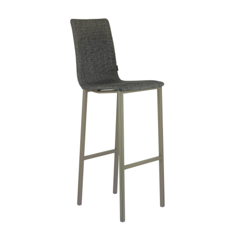 Tabouret de bar dossier haut en tissu - Koko Mobliberica®