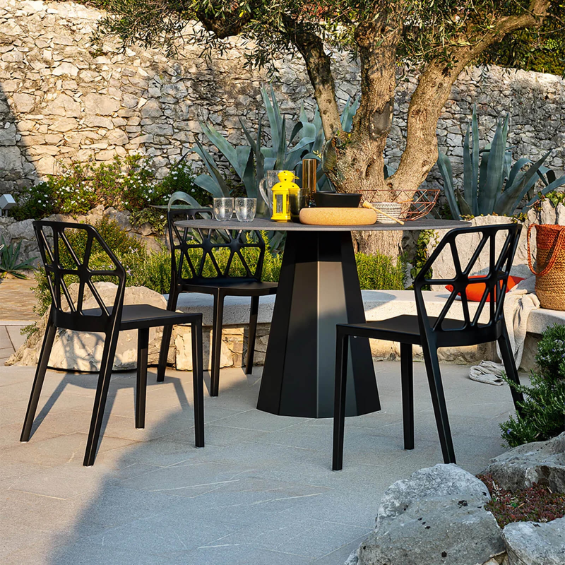 Chaise de terrasse design empilable en polypropylène - Alchemia Connubia