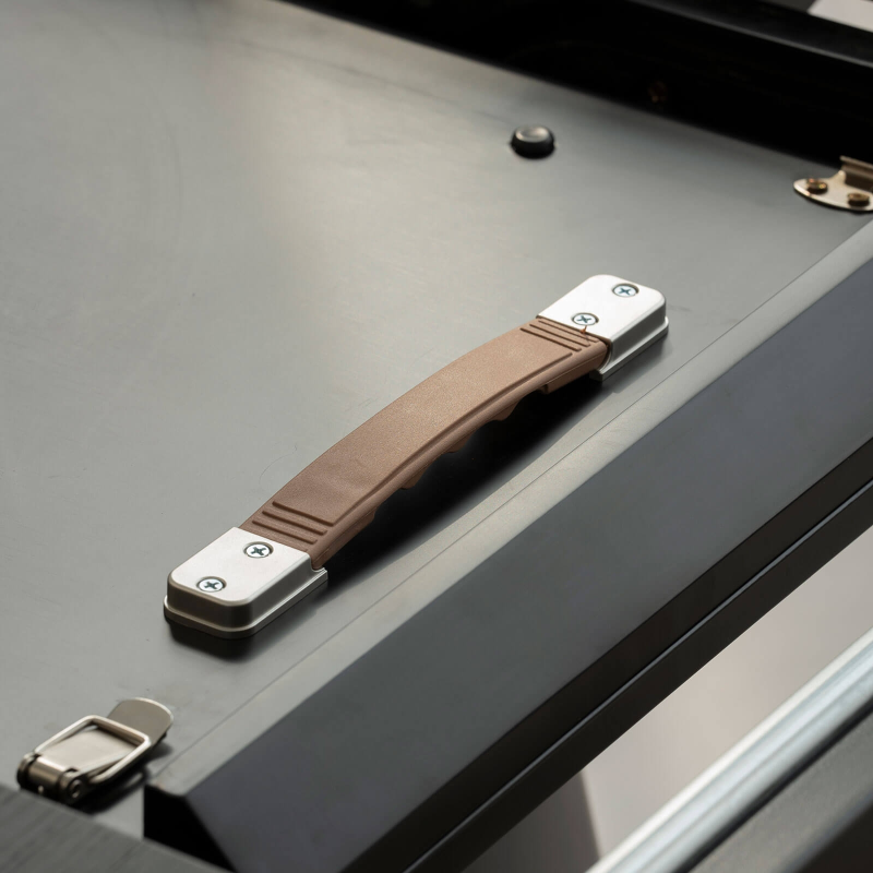 Table design ovale extensible noire avec pied central - Ella