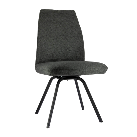 Chaise confortable tissu et pieds métal - Gabin