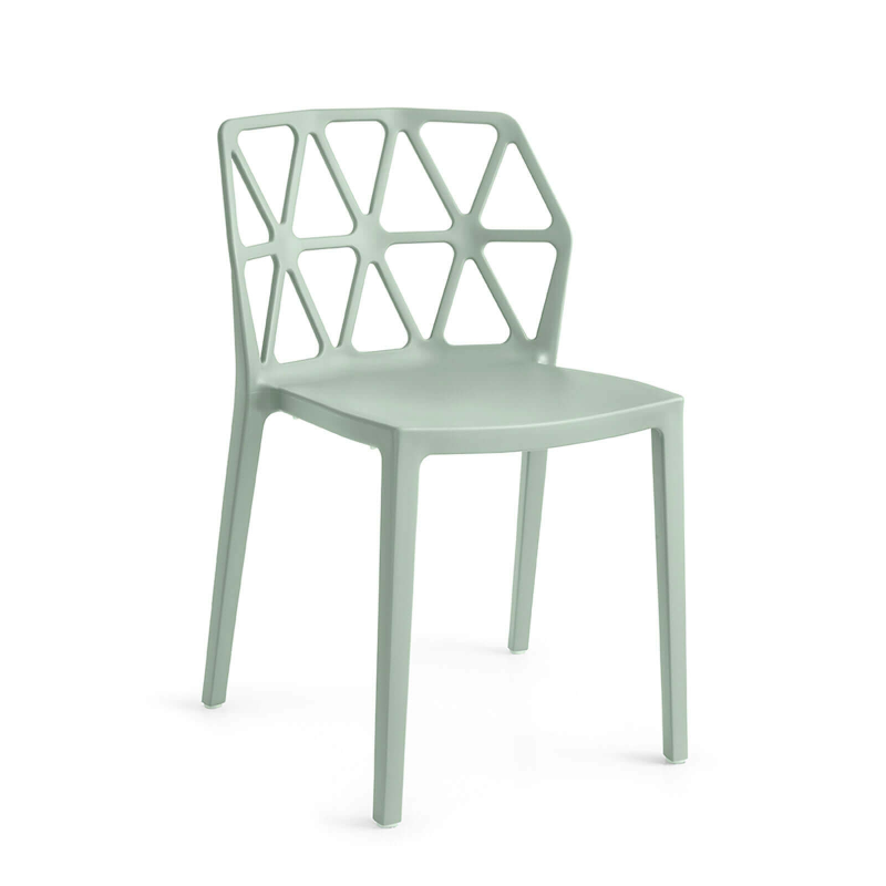 Chaise design Connubia empilable en plastique polypropylène vert thym - Alchemia Connubia