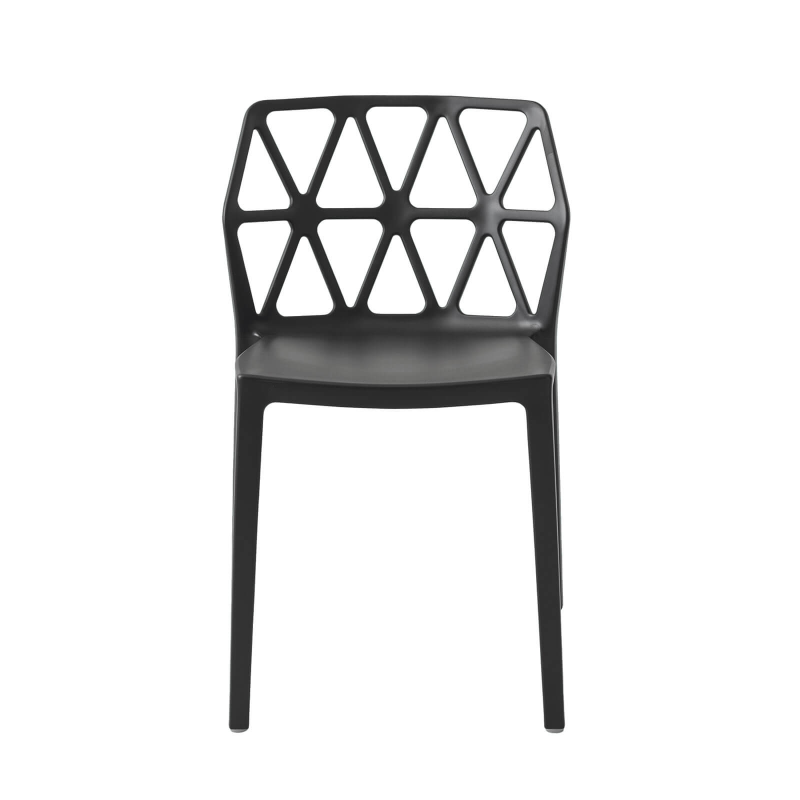 Chaise design empilable en polypropylène noir - Alchemia Connubia