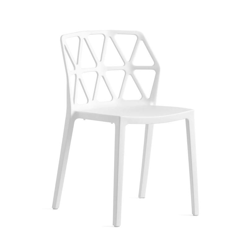 Chaise design empilable en polypropylène blanc - Alchemia Connubia
