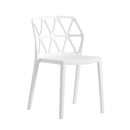 Chaise design empilable en polypropylène blanc - Alchemia Connubia