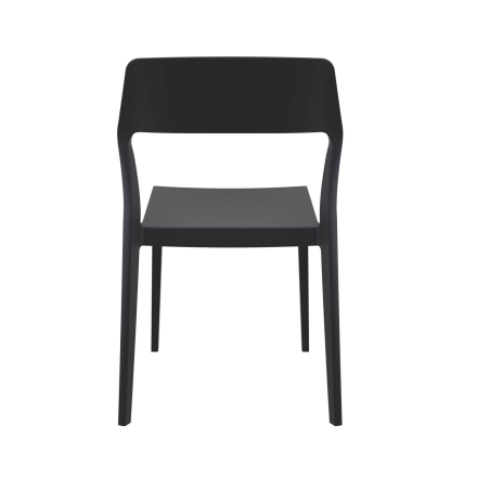 Chaise de jardin empilable design en polypropylène noir - Snow