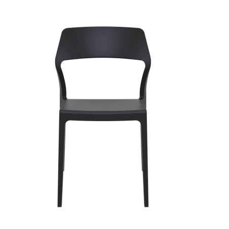 Chaise de jardin empilable design en polypropylène noir - Snow
