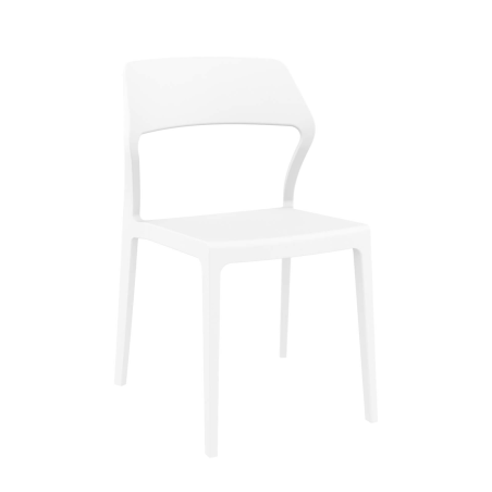 Chaise de jardin empilable design en polypropylène blanc - Snow