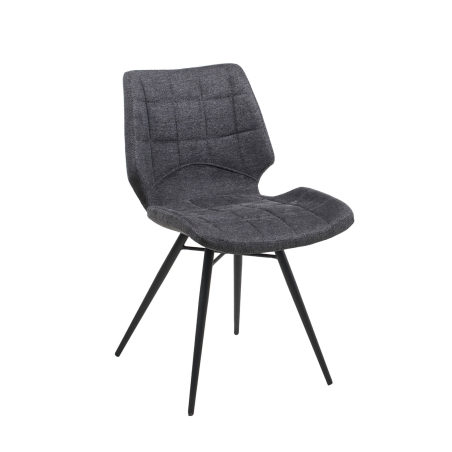 Chaise grise en tissu style vintage - Iberis