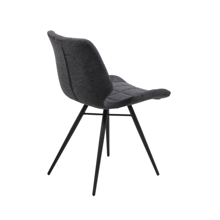 Chaise vintage grise matelassée - Iberis