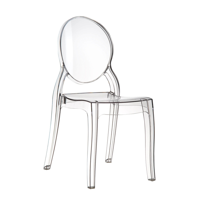 Chaise design en plexi transparent Elizabeth