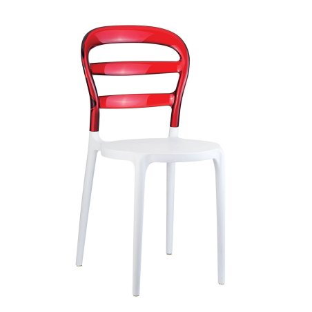 Chaise design en plexi et polypropylène