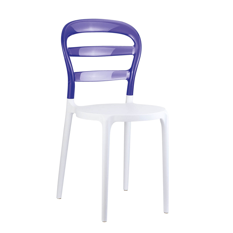 Chaise design en plexi et polypropylène