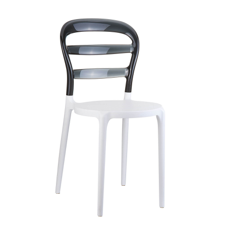Chaise design en plexi et polypropylène