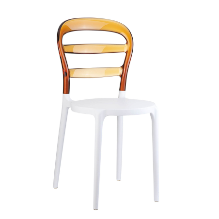 Chaise design en plexi et polypropylène