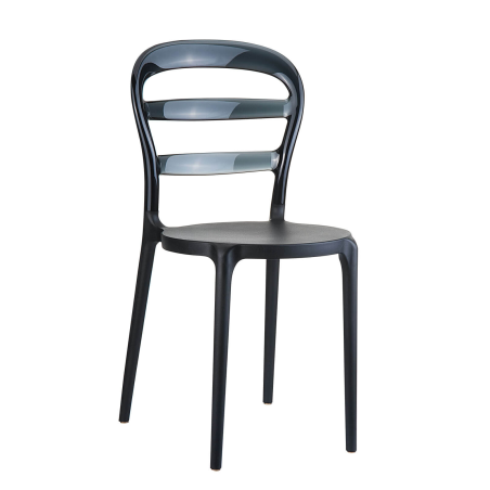 Chaise design en plexi et polypropylène