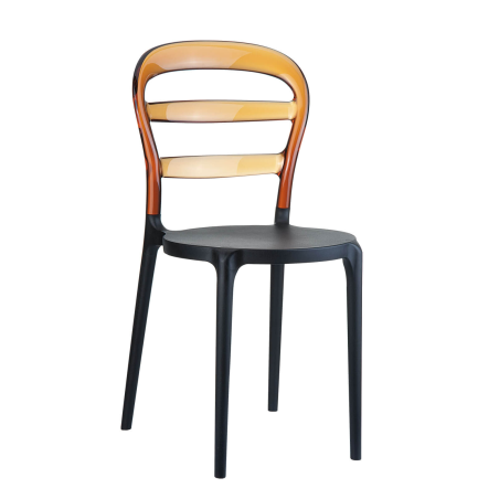 Chaise design en plexi et polypropylène