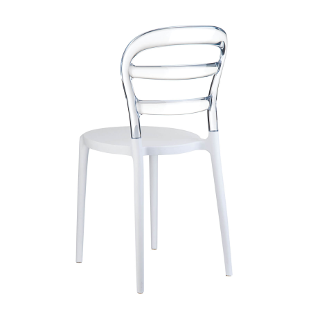 Chaise design en plexi et polypropylène