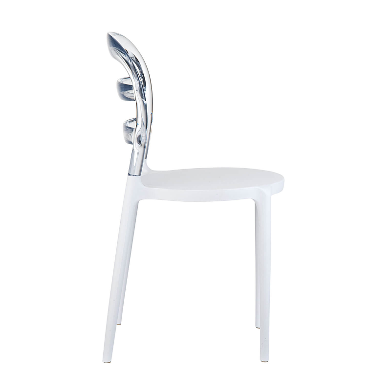 Chaise design en plexi et polypropylène