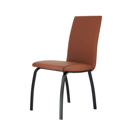 Chaise de salle à manger rembourrée avec pieds en métal - Darcy