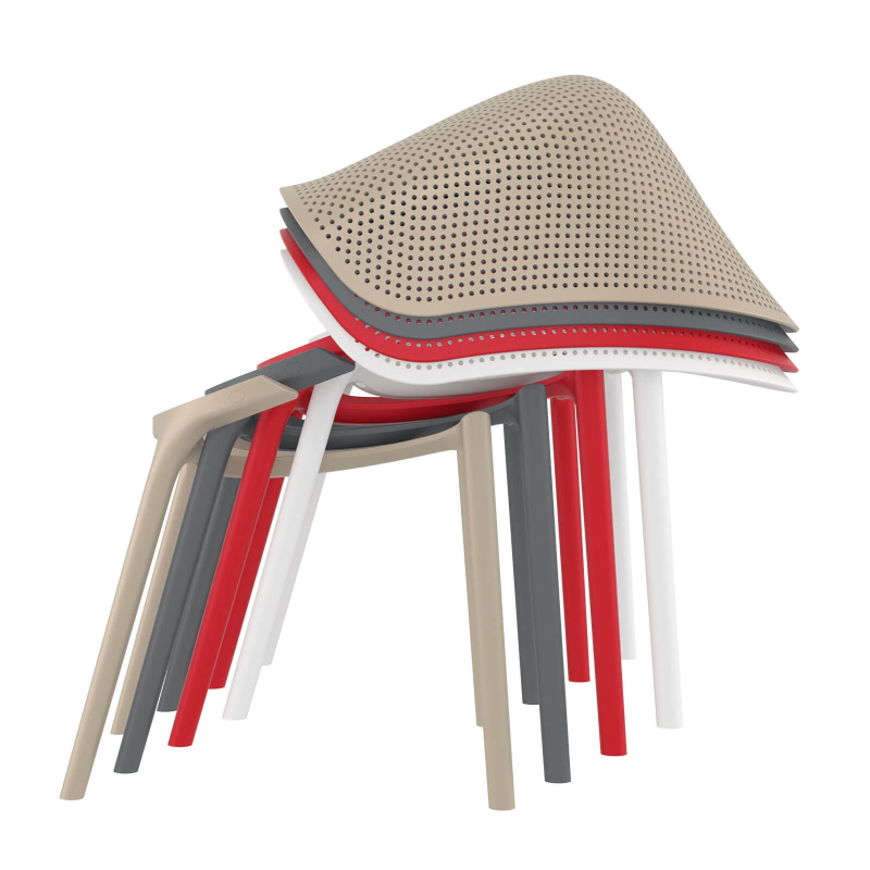 Fauteuil de jardin design en polypropylène empilable - Sky