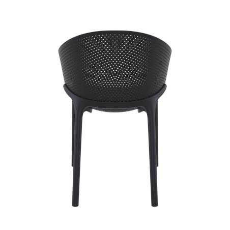 Fauteuil moderne en polypropylène noir - Sky