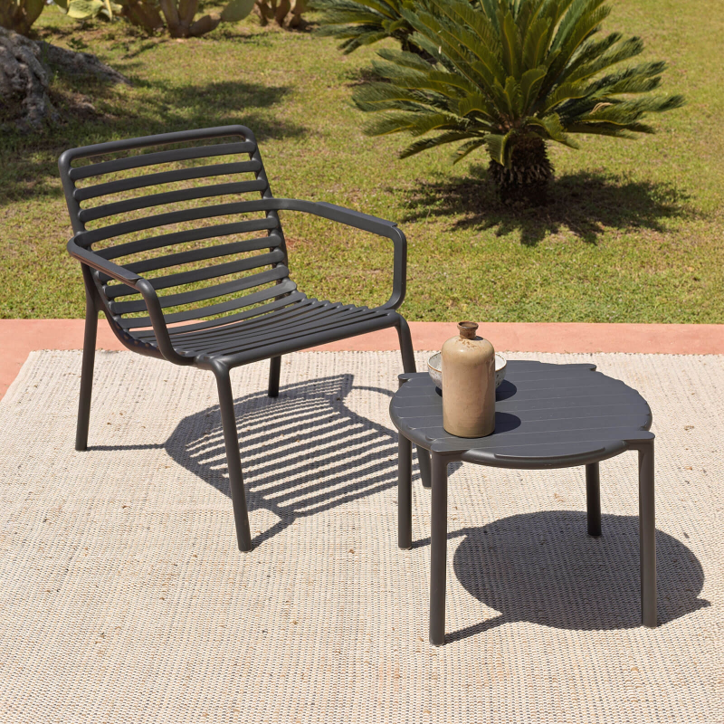 Table basse de jardin ronde empilable fabriquée en Italie - Doga