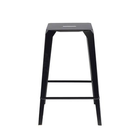 Tabouret style industriel en métal noir - Valence