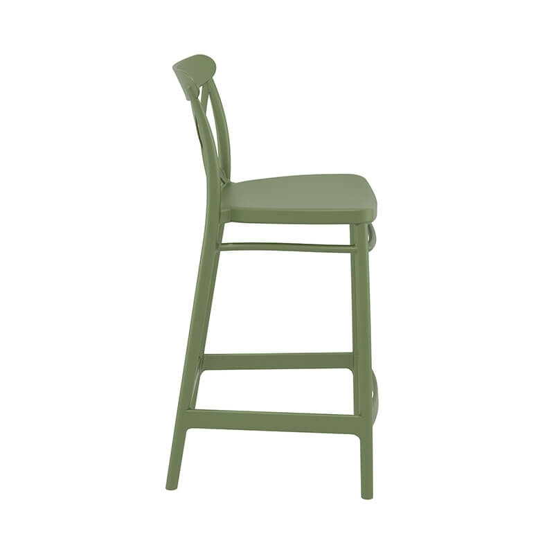 Tabouret snack pour jardin en plastique vert