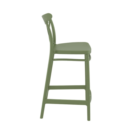 Tabouret snack pour jardin en plastique vert