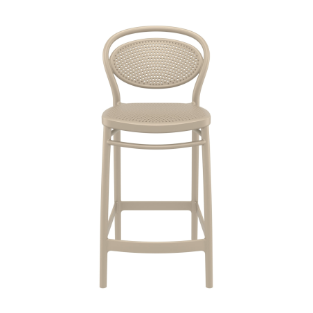 Tabouret taupe moderne en plastique 