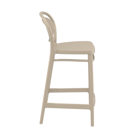 Tabouret taupe moderne en plastique 