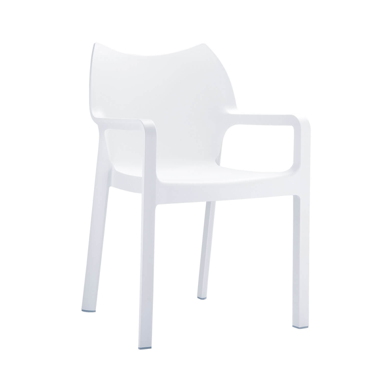 Fauteuil de jardin en polypropylène blanc - Diva