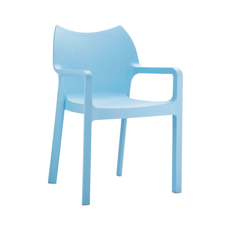 Fauteuil de jardin en polypropylène bleu ciel - Diva